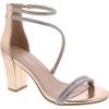 image:imageTOP Moda Womens Ankle Strap Open Toe Dressy Formal Strappy Rhinestone Chunky Heel Sandals 6Rose Gold Rhinestone