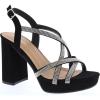 image:imageTOP Moda Womens Chunky Heel Ankle Strap Open Toe Platform Strappy Rhinestone SandalsBlack Nub