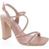 image:imageTOP Moda Womens Chunky High Heel Sandals Square Toe Ankle Strap Sandals 6Nude Pu