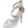 image:imageTOP Moda Womens Formal Rhinestone High Heel Sandal Ankle StrapSilverInna10