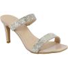 image:imageTOP Moda Womens Rhinestone Embellished Double Strap Open Toe Slide Stiletto Heel Mule SandalsNude