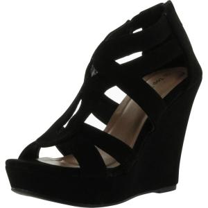 image:imageOver The Toe Cross Strap Block Heel Open Toe Dress SandalBlack3