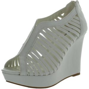 image:imageOver The Toe Cross Strap Block Heel Open Toe Dress SandalWhited1