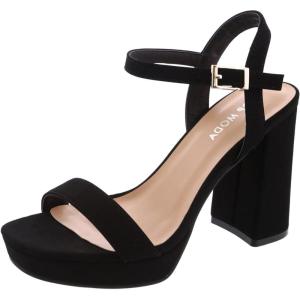 image:imagePlatform Chunky Heel Open Toe Sandal Ankle StrapBlack
