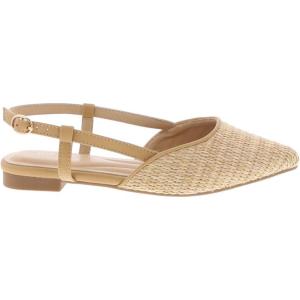 image:imageTOP Moda Comfort Garner56 Women Pointed Toe flat slingback Raffia SandalsCamel