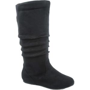 image:imageTOP Moda Data1 Womens Shoes Cute amp Comfort Round Toe Flat Heel Slouchy Mid Calf BootBlack