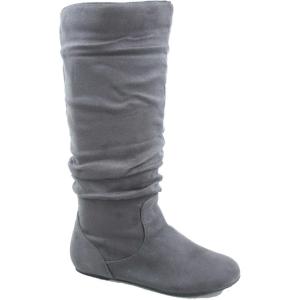 image:imageTOP Moda Data1 Womens Shoes Cute amp Comfort Round Toe Flat Heel Slouchy Mid Calf BootGrey