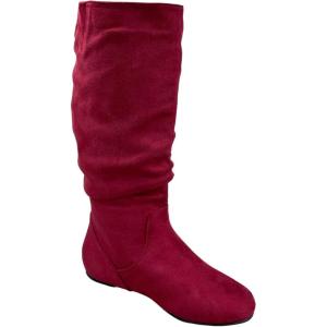 image:imageTOP Moda Data1 Womens Shoes Cute amp Comfort Round Toe Flat Heel Slouchy Mid Calf BootRed