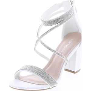 image:imageTOP Moda DressyFormal Sandals High Heel Ankle Strap Open Toe SandalsWhite Pu