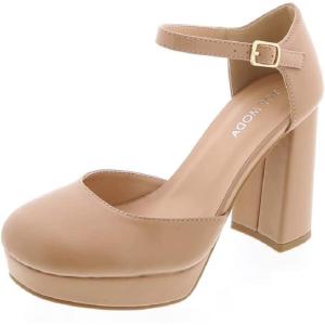 image:imageTOP Moda Platform Closed Toe Chunky Heel SandalCamel