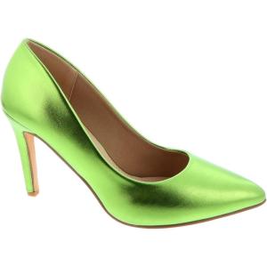 image:imageWomens Classic Pointed Toe Heel Dress Pumps ShoesGreen Metallic