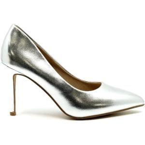 image:imageWomens Classic Pointed Toe Heel Dress Pumps ShoesSilver Metallic