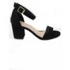 image:imageOver the Toe Strap Ankle Wrap Strap Heel Open Toe Medium Heel Black 5