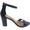 image:imageOver the Toe Strap Ankle Wrap Strap Heel Open Toe Medium Heel Black Patent 65