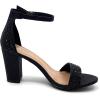 image:imageOver the Toe Strap Ankle Wrap Strap Heel Open Toe Medium Heel Hannah3 Black G 7