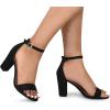 image:imageOver the Toe Strap Ankle Wrap Strap Heel Open Toe Medium Heel Hannah3 Black G 7