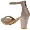 image:imageOver the Toe Strap Ankle Wrap Strap Heel Open Toe Medium Heel Nude 8