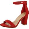 image:imageOver the Toe Strap Ankle Wrap Strap Heel Open Toe Medium Heel Red 8