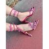 image:imageTOP MODA Womens Open Toe Formal Rhinestone Butterfly Spiral Wrap Around Stiletto Heel Sandals Fuchsia MetallicFuchsia Metallic