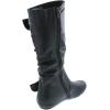 image:imageTOP Moda Bank81 Womens Fashion Round Toe Flat Heel Zipper Buckle Slouchy MiBlack Pu