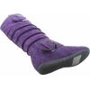 image:imageTOP Moda Bank81 Womens Fashion Round Toe Flat Heel Zipper Buckle Slouchy MiPurple Sv