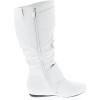 image:imageTOP Moda Bank81 Womens Fashion Round Toe Flat Heel Zipper Buckle Slouchy MiWhite Pu
