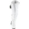 image:imageTOP Moda Bank81 Womens Fashion Round Toe Flat Heel Zipper Buckle Slouchy MiWhite Pu