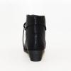 image:imageTOP Moda EC89 Womens Foldover Lace Up Low Chunky Heel Ankle BootiesBlack