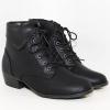 image:imageTOP Moda EC89 Womens Foldover Lace Up Low Chunky Heel Ankle BootiesBlack
