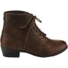image:imageTOP Moda EC89 Womens Foldover Lace Up Low Chunky Heel Ankle BootiesBrown