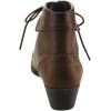 image:imageTOP Moda EC89 Womens Foldover Lace Up Low Chunky Heel Ankle BootiesBrown