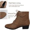 image:imageTOP Moda EC89 Womens Foldover Lace Up Low Chunky Heel Ankle BootiesKhaki