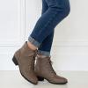 image:imageTOP Moda EC89 Womens Foldover Lace Up Low Chunky Heel Ankle BootiesKhaki