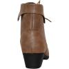 image:imageTOP Moda EC89 Womens Foldover Lace Up Low Chunky Heel Ankle BootiesKhaki