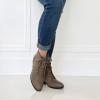 image:imageTOP Moda EC89 Womens Foldover Lace Up Low Chunky Heel Ankle BootiesKhaki