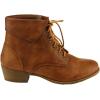 image:imageTOP Moda EC89 Womens Foldover Lace Up Low Chunky Heel Ankle BootiesTan