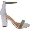 image:imageTOP Moda Gallery 45 Womens Chunky Heel Single Band Platform Rhinestone Dress Sandals White 9