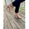 image:imageTOP Moda Gallery45 Ankle Strap Dressy High Heel Sandal Nonslip Sole For Wedding Party Prom Evening Wear or Any Occasion Sleek Style Block Heel SandalsRose Gold Glitter