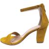 image:imageTOP Moda Gallery45 Ankle Strap Dressy High Heel Sandal Nonslip Sole For Wedding Party Prom Evening Wear or Any Occasion Sleek Style Block Heel SandalsTan