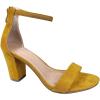 image:imageTOP Moda Gallery45 Ankle Strap Dressy High Heel Sandal Nonslip Sole For Wedding Party Prom Evening Wear or Any Occasion Sleek Style Block Heel SandalsTan