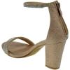 image:imageTOP Moda Gallery45 Ankle Strap Dressy High Heel Sandal Nonslip Sole For Wedding Party Prom Evening Wear or Any Occasion Sleek Style Block Heel SandalsRose Gold 45