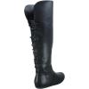 image:imageTOP Moda Night76 Womens Mid Calf Round Toe Buckle Slouched Flat BootsBlack Lace
