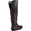 image:imageTOP Moda Night76 Womens Mid Calf Round Toe Buckle Slouched Flat BootsBrown Lace