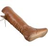 image:imageTOP Moda Night76 Womens Mid Calf Round Toe Buckle Slouched Flat BootsTan Lace