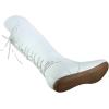 image:imageTOP Moda Night76 Womens Mid Calf Round Toe Buckle Slouched Flat BootsWhite Lace