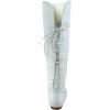 image:imageTOP Moda Night76 Womens Mid Calf Round Toe Buckle Slouched Flat BootsWhite Lace