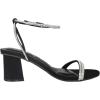 image:imageTOP Moda Shoes Women Block Short Heels Open Toe Ankle Strap Bling Rhinestone City1Black Nubuck