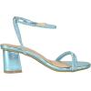 image:imageTOP Moda Shoes Women Block Short Heels Open Toe Ankle Strap Bling Rhinestone City1Blue Metallic