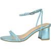 image:imageTOP Moda Shoes Women Block Short Heels Open Toe Ankle Strap Bling Rhinestone City1Blue Metallic