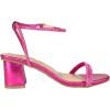 image:imageTOP Moda Shoes Women Block Short Heels Open Toe Ankle Strap Bling Rhinestone City1Fuchsia Metallic